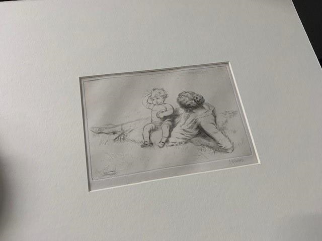 Artwork by James Henry Dowd, Mother and Child, Made of etching