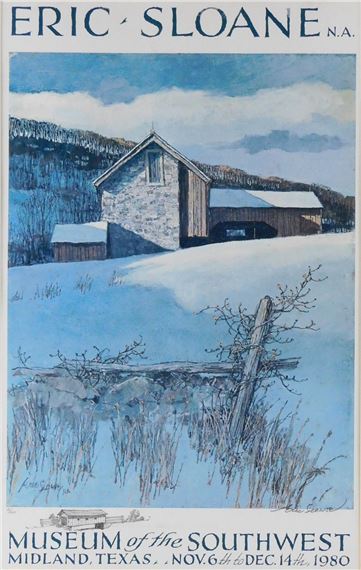 Museum of the Southwest 1980 exhibition poster by Eric Sloane, 1980