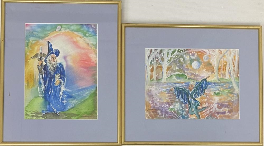 Artwork by Susanne Heidemann-wegner, The Dance of Tears & The Time Traveller, Made of Watercolour & gouache on paper