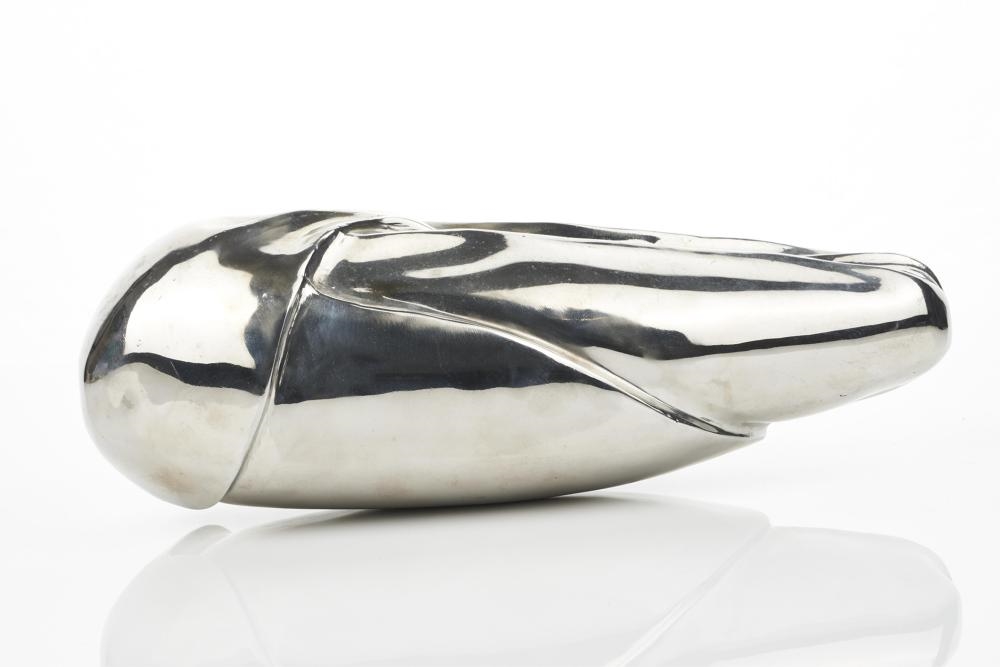 Artwork by Rae Bolotin, Seed E, Setaria Viridis, Made of stainless steel