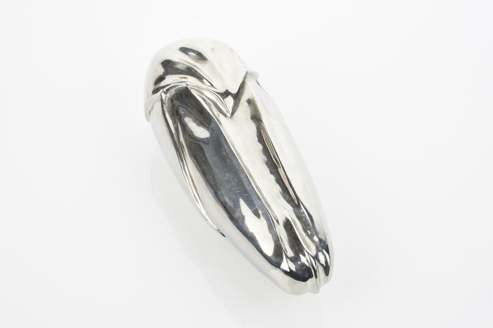 Artwork by Rae Bolotin, Seed E, Setaria Viridis, Made of stainless steel