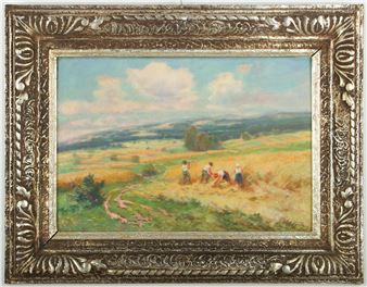 Žně v podhůří - Jaromír Sedláček-Hauptmann