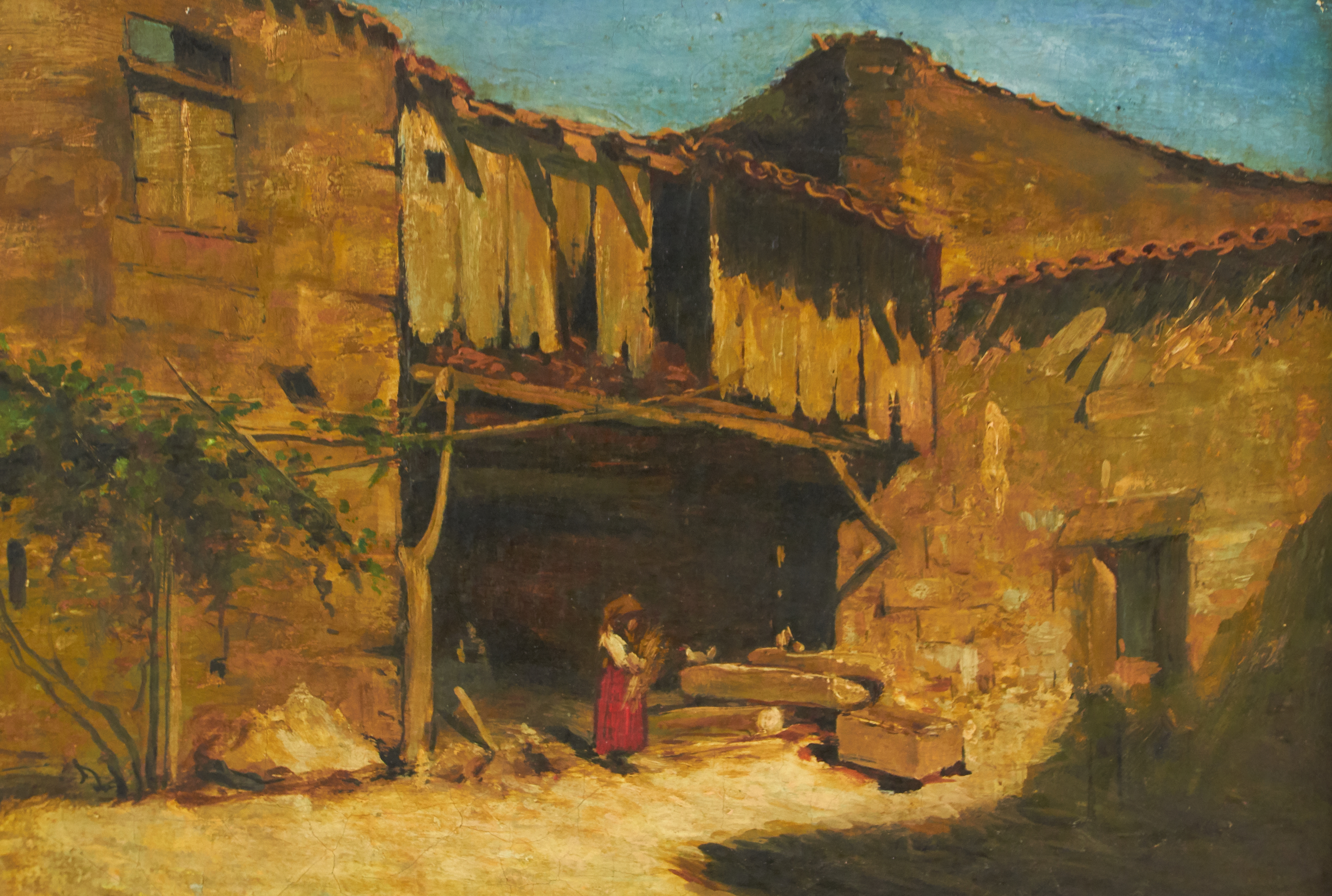 Casto Plasencia y Maestro | Feeding the Chickens (19th Century) | MutualArt