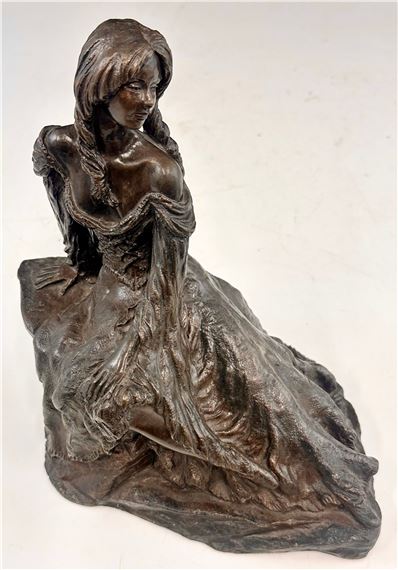 FIGURE STUDY OF MAID MARION; SMALLER FIGURE - John Letts