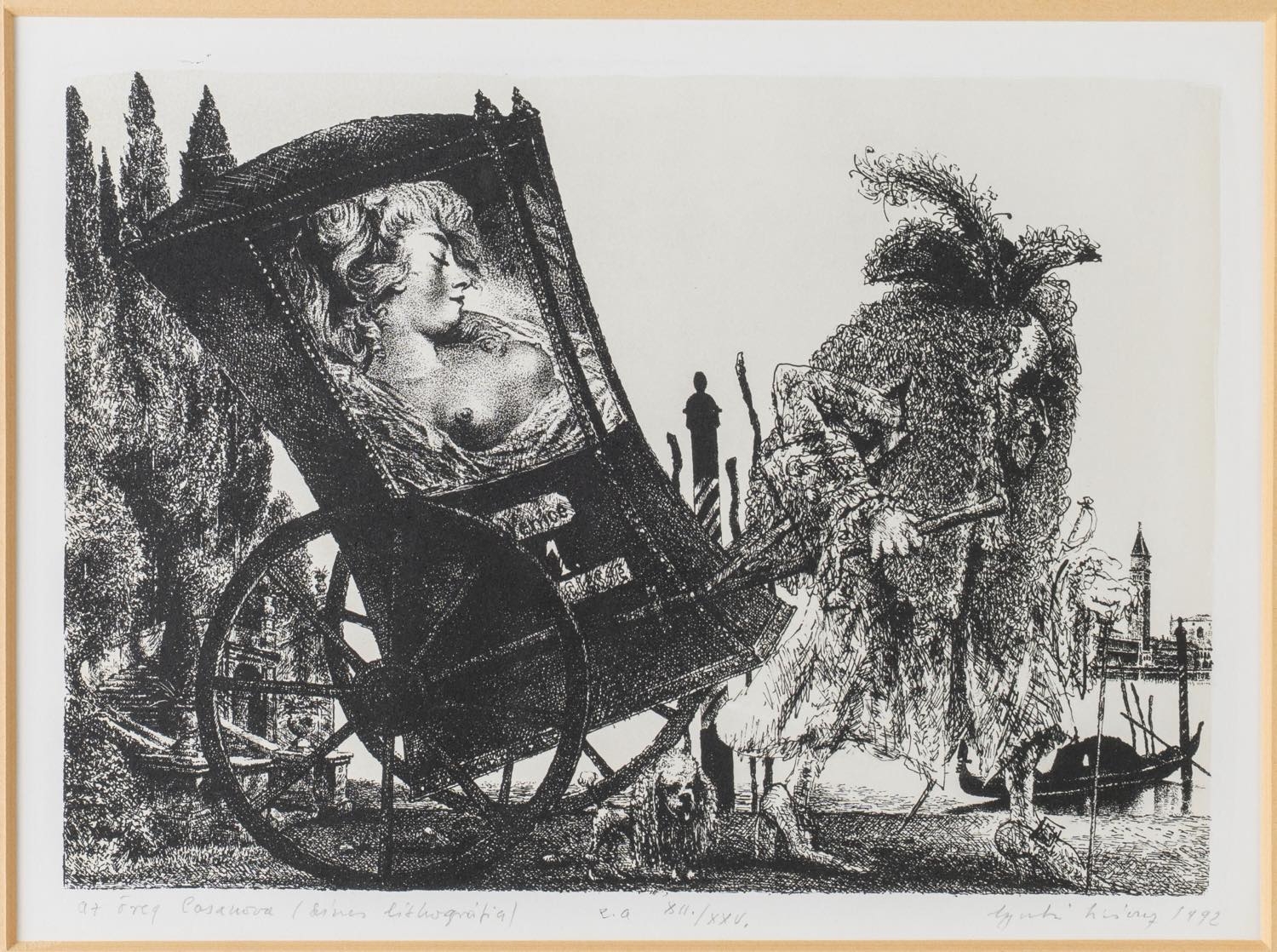 Artwork by Líviusz Gyulai, Vecchio Casanova, Made of lithograph on paper