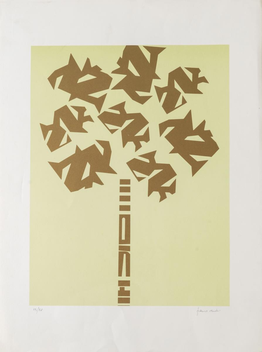 Artwork by Franco Verdi, Senza titolo, Made of color lithograph