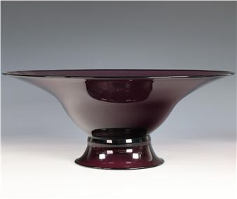 paars glazen schaal - Willem Jacob Rozendaal