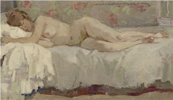 Liggend naakt - Hessel de Boer