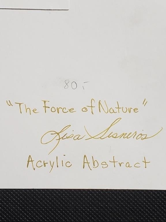 Artwork by Lisa Sisneros, The Force, Made of acrylic