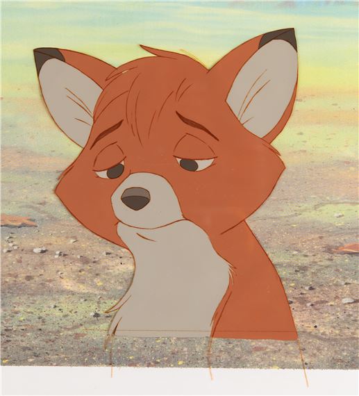 Tod production cel from Fox and the Hound by Walt Disney Studios, 1981