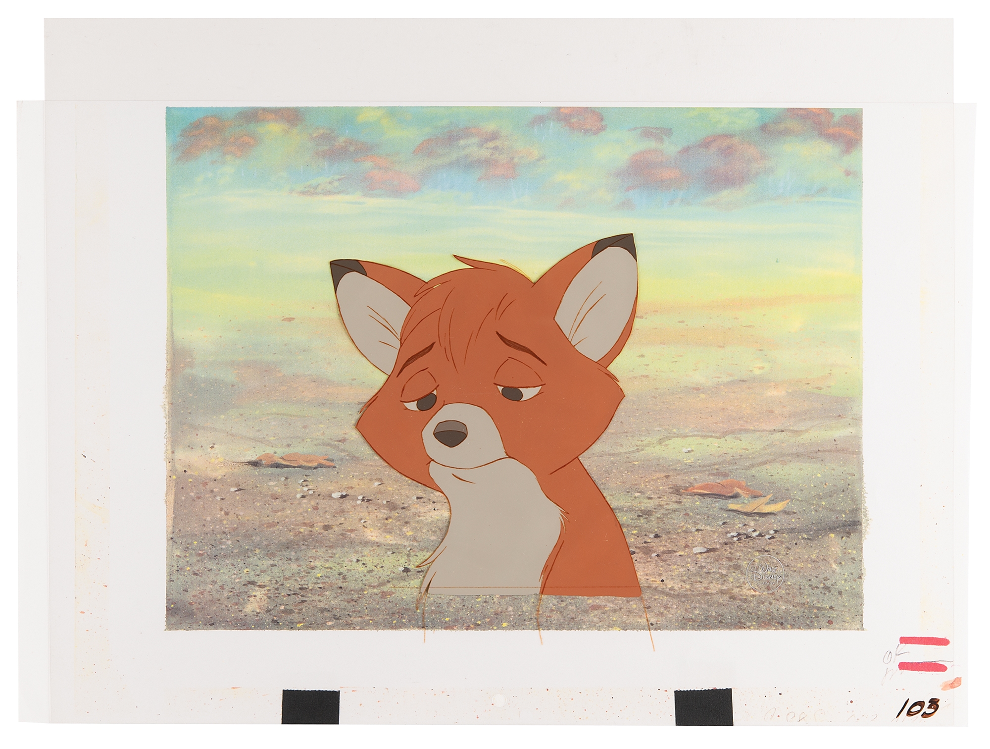 Walt Disney Studios | Tod production cel from Fox and the Hound (1981 ...