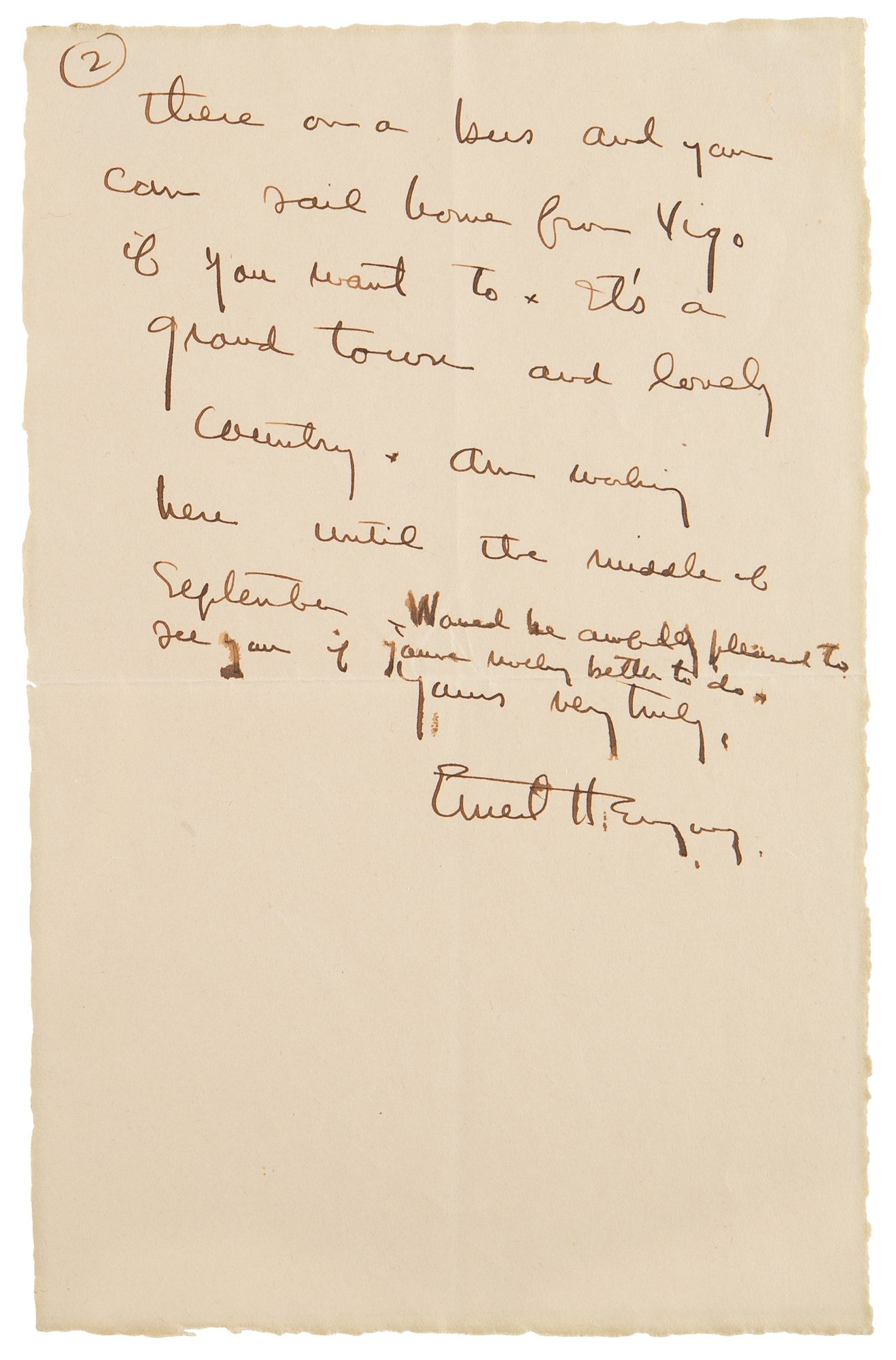 Ernest Hemingway | Autograph Letter Signed (1927) | MutualArt