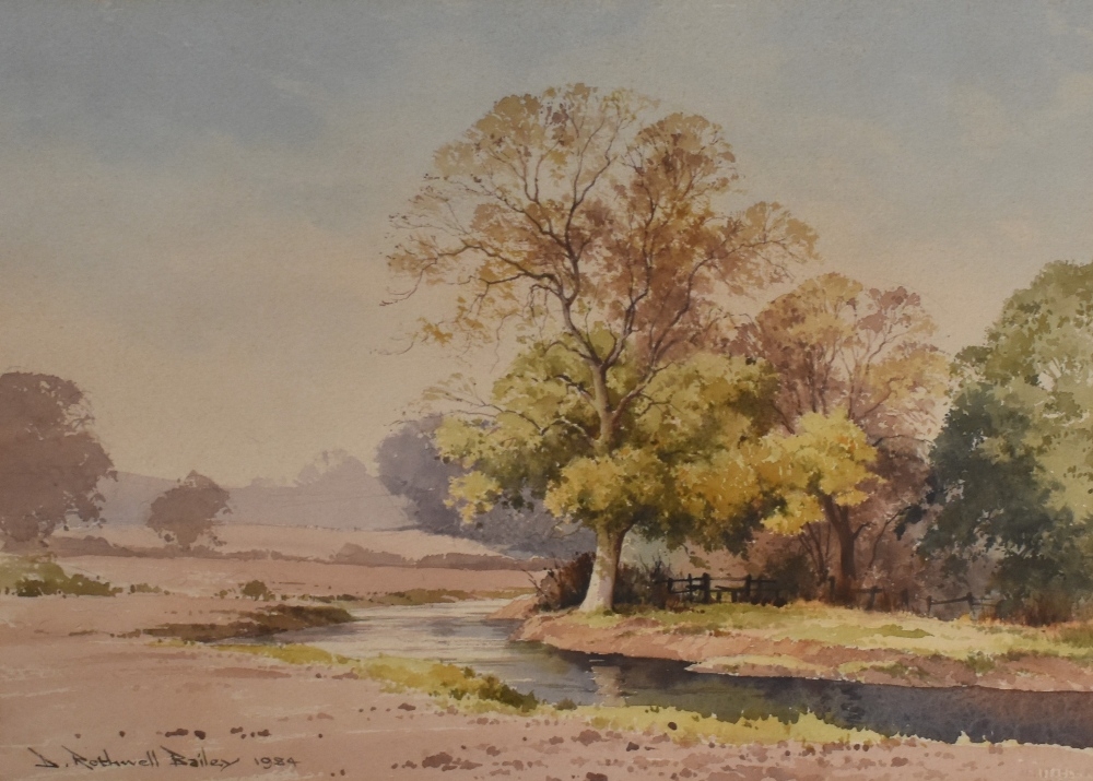 Artwork by Dennis Rothwell Bailey, After Harvest, Made of Watercolour