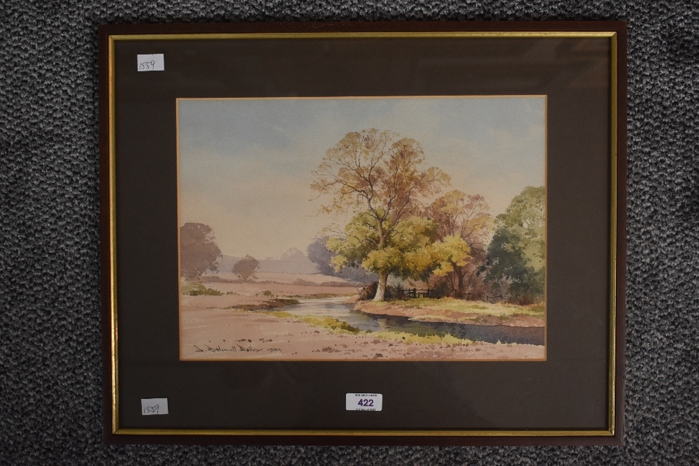 Artwork by Dennis Rothwell Bailey, After Harvest, Made of Watercolour
