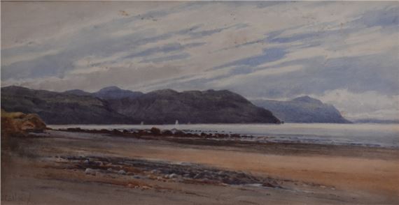 coastal landscape at low tide - Deganway - John Cuthbert Salmon