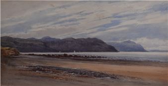 coastal landscape at low tide - Deganway - John Cuthbert Salmon