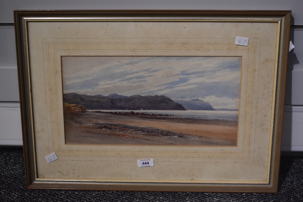 Artwork by John Cuthbert Salmon, coastal landscape at low tide - Deganway, Made of Watercolour