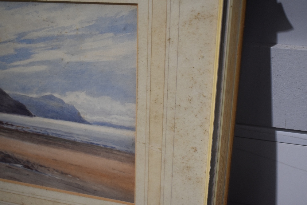 Artwork by John Cuthbert Salmon, coastal landscape at low tide - Deganway, Made of Watercolour