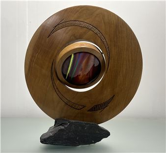 Oak Discus Sculpture - Scott Irvine
