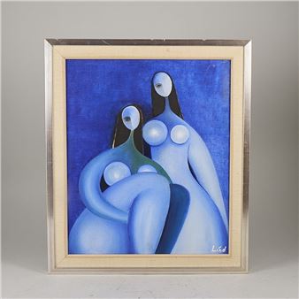 kvinnor. Olja på duk - Anders Lind