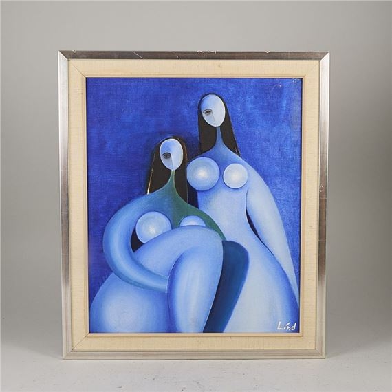 kvinnor. Olja på duk by Anders Lind, August 18