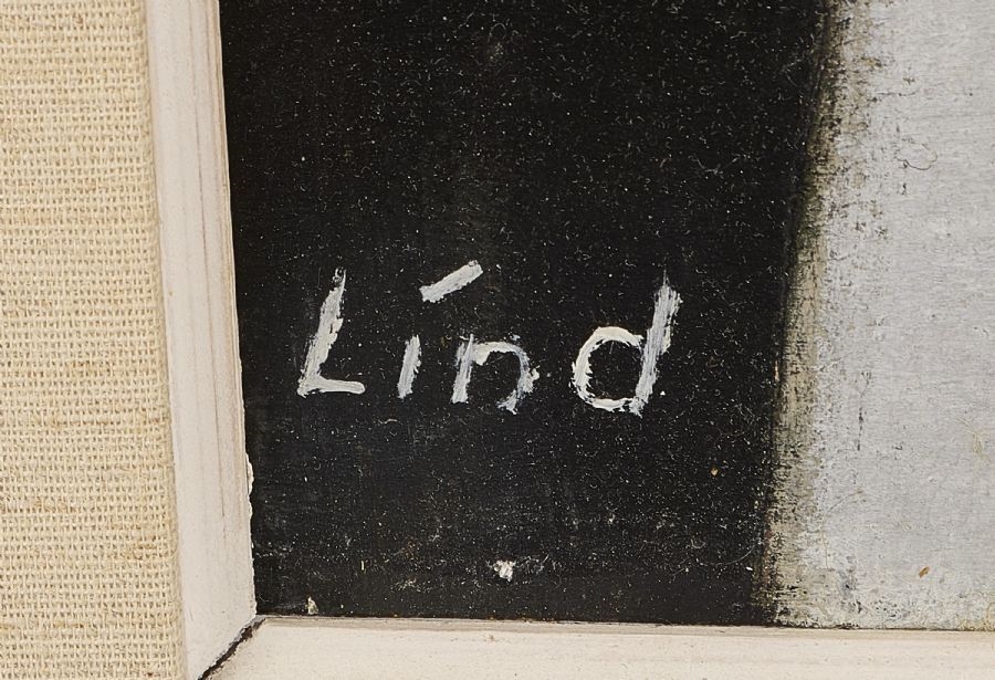 Artwork by Anders Lind, figur. Signerad. Signerad. Olja på pannå, Made of oil on panel