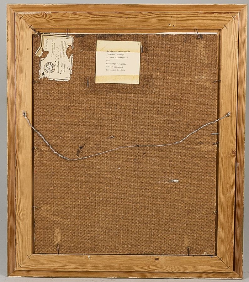 Artwork by Anders Lind, figur. Signerad. Signerad. Olja på pannå, Made of oil on panel