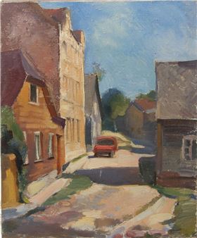 Street in Cesis - Juris Ģermanis