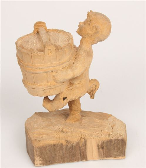 Wood-carved figurine devil L. Cuckoo - Lize Dzeguze