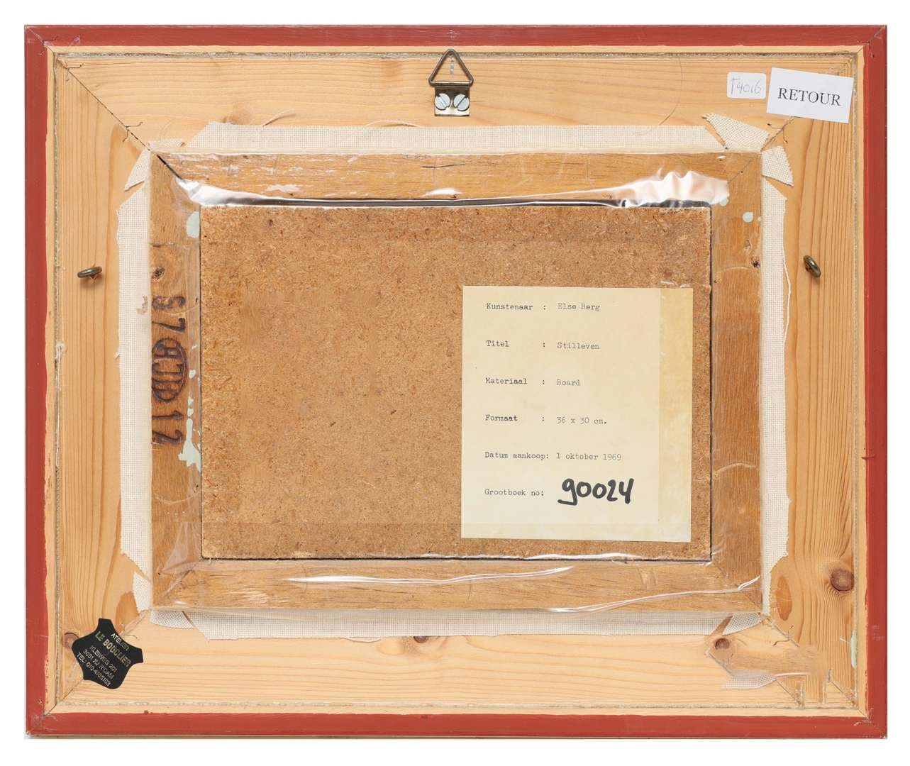 Artwork by Else Berg, Still life with fruit on a plate and a knife, Made of oil on board