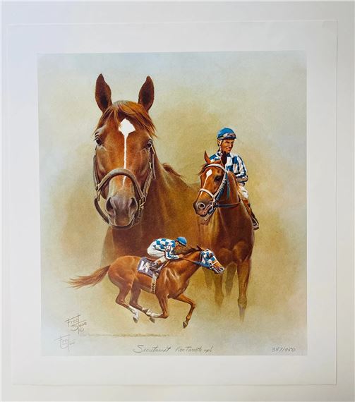 希少FredStoneの絵画95,96年アメリカ年度代表馬Cigar(シガー) 希少FredStoneの絵画95,96年アメリカ年度代表馬Cigar(シガー