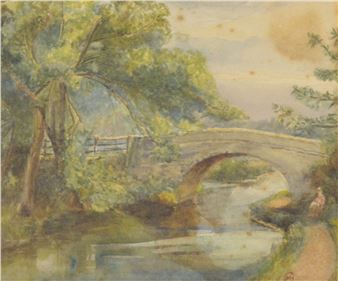 Bridge over the canal at Newton Harcourt - Maude Gunn