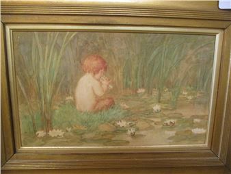 Pan by a Lily Pond - Amalie Bauerle