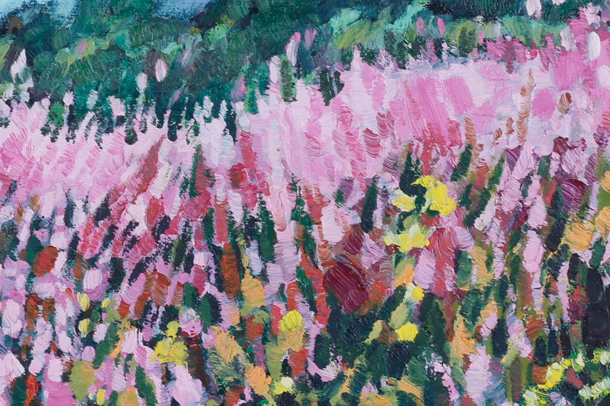 Artwork by Ann Stein, Aroostook Fire Weed, Made of Oil On Canvas