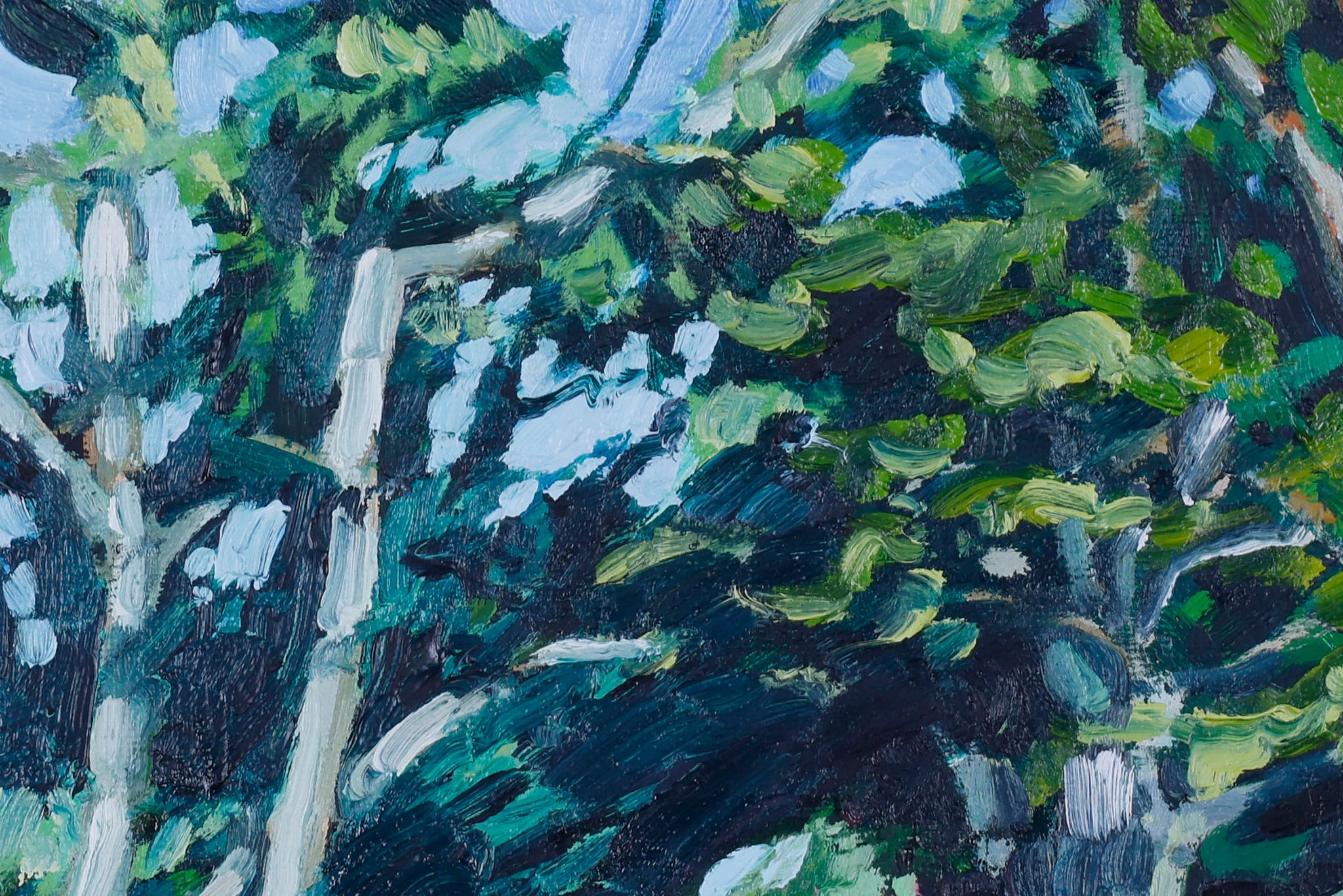 Artwork by Ann Stein, Aroostook Fire Weed, Made of Oil On Canvas