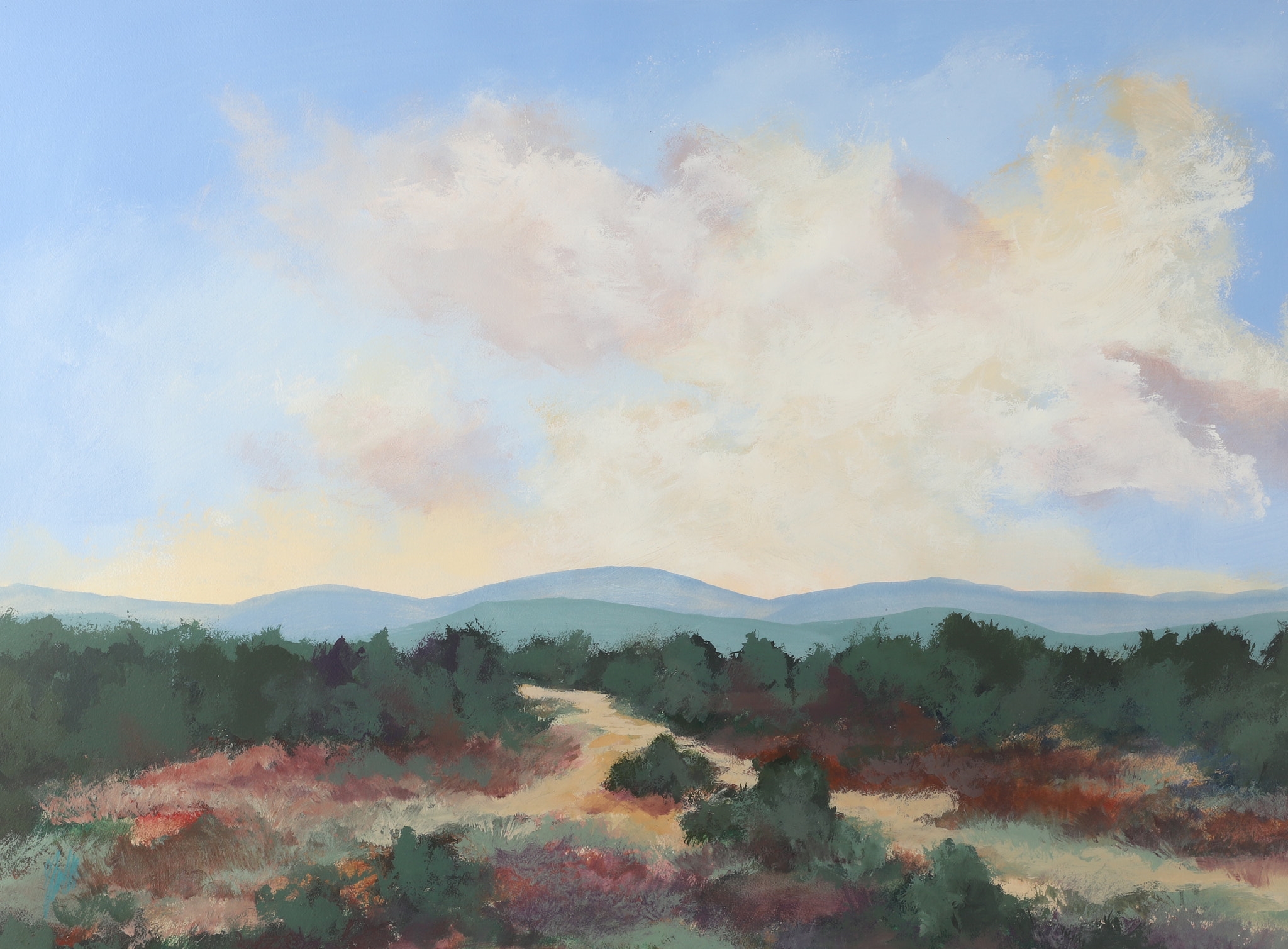 Artwork by James Grabowski, Landscape Painting, Made of Oil And Mixed Media On Paper