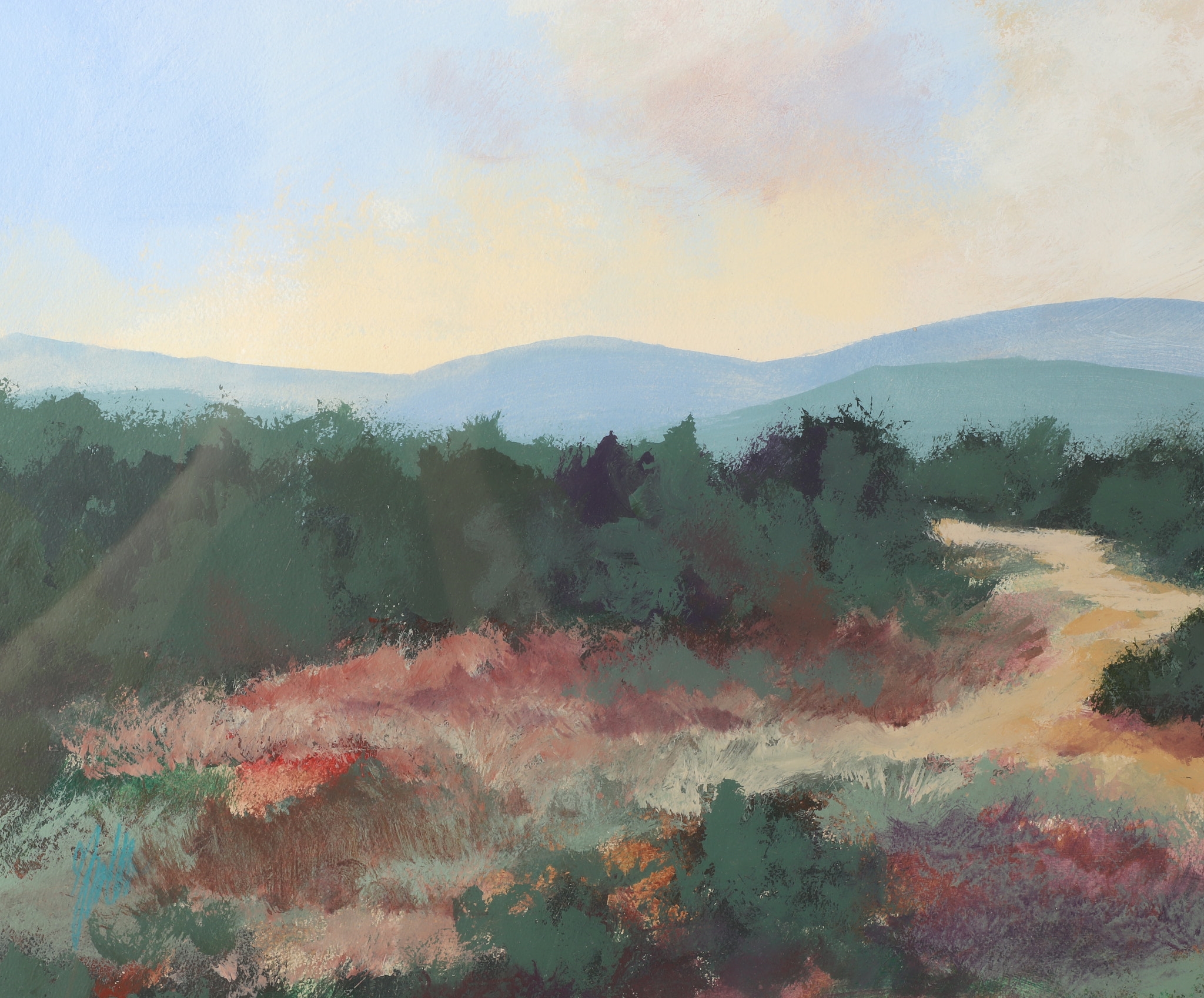 Artwork by James Grabowski, Landscape Painting, Made of Oil And Mixed Media On Paper