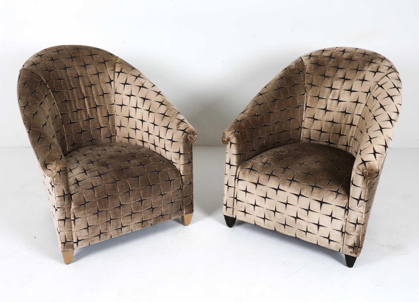 Artwork by Angelo Donghia, PAIR OF LOUNGE CHAIRS