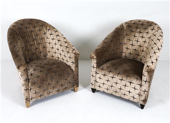 PAIR OF LOUNGE CHAIRS - Angelo Donghia