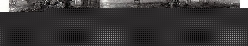 Artwork by Joseph Mallord William Turner, The Chain Pier, Brighton, Made of Antique Engraving On Laid Paper