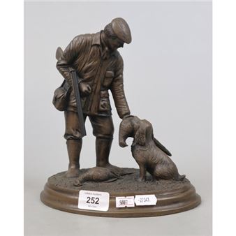 Gun dog and owner - David Hughes