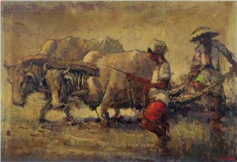 Indonesian Farmers With Cattle - Lucien Frits Ohl