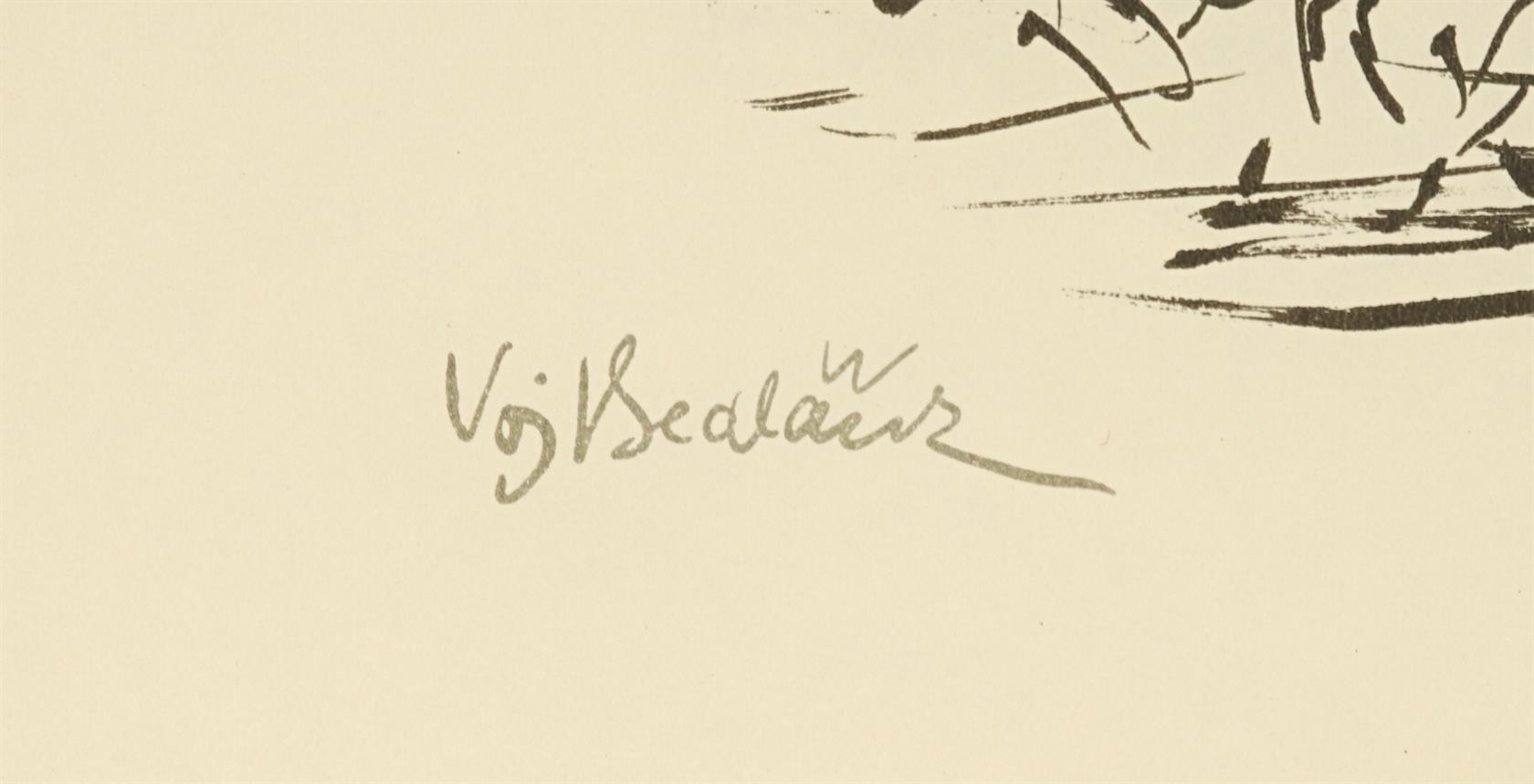 Artwork by Vojtěch Sedláček, Letní navečer, Made of lithograph