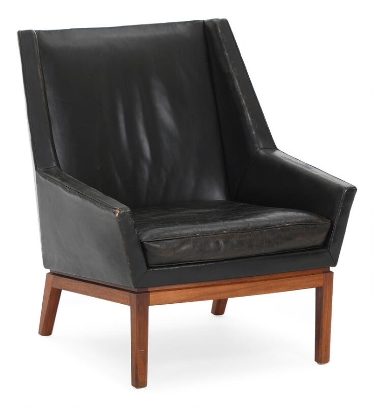 Artwork by Erik Kolling Andersen, Untitled, Made of Brazilian Rosewood, Black Leather