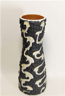 Feketesárga váza - Király jelzéssel - Mutárgy