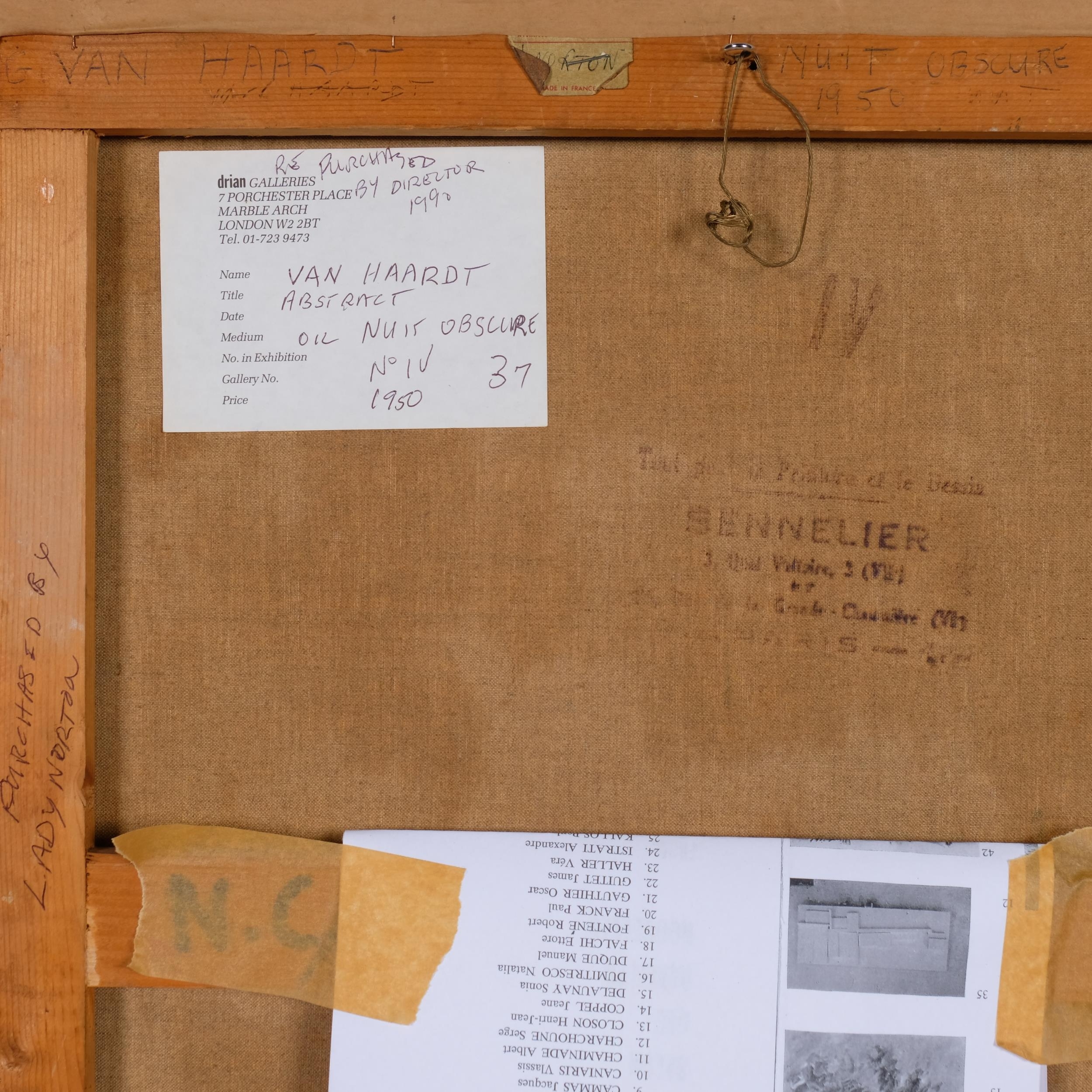 Artwork by Georges van Haardt, Nuit Obscure, Made of Oil On Canvas