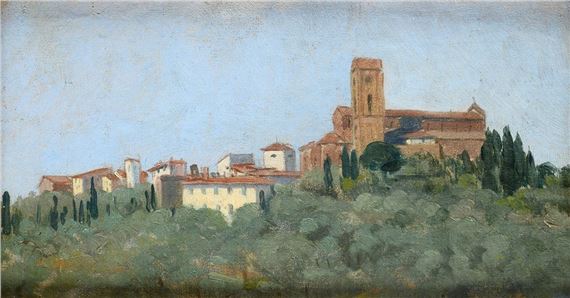 Veduta della chiesa di S. Miniato - Raffaello Sernesi