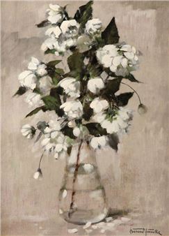 Stillleben mit weißen Glockenblumen - Bernd Funke