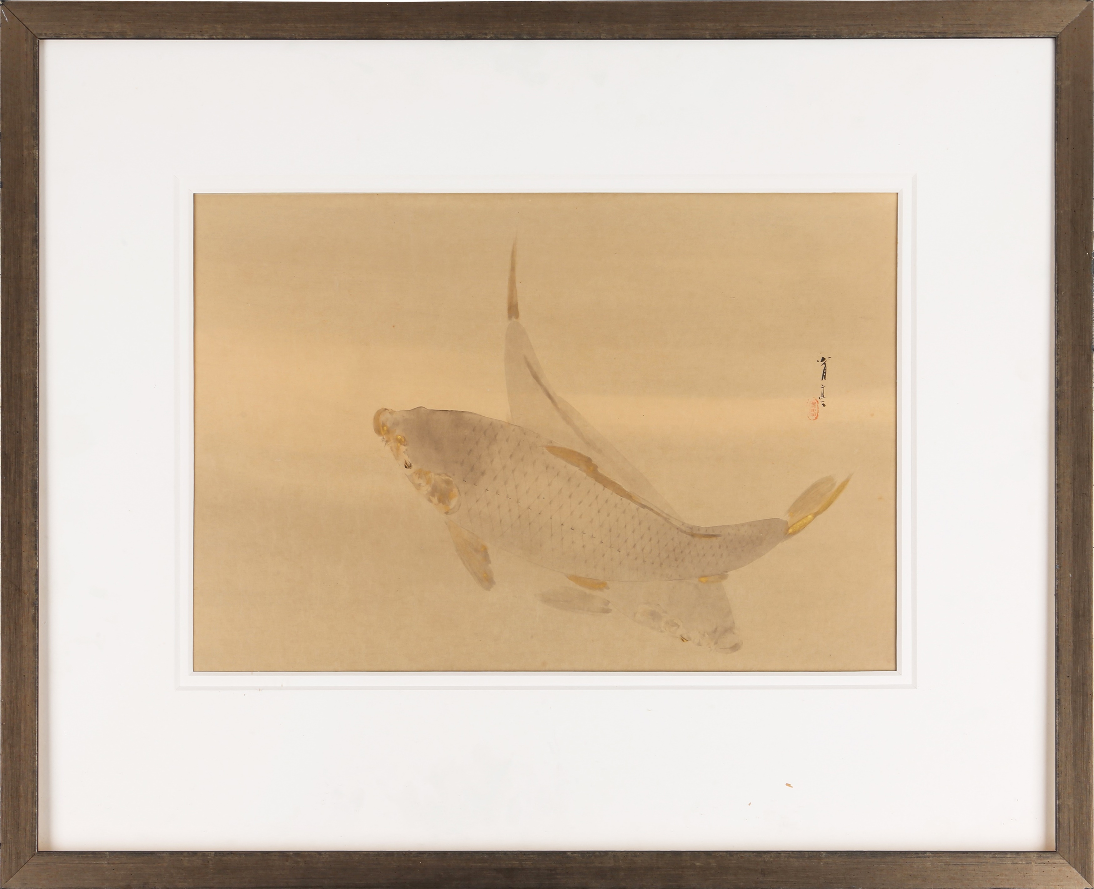 Artwork by Seitei Watanabe, Carps, Made of ink and slight colour on paper