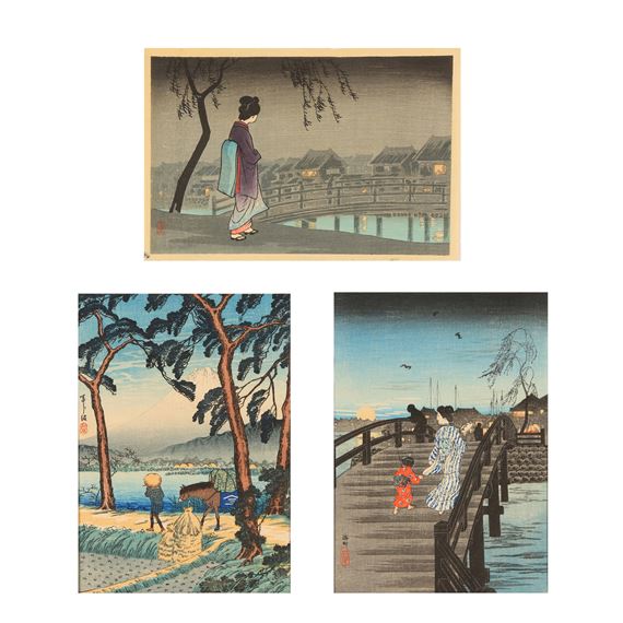 Mt. Fuji seen from Fujinuma by Takahashi Shōtei, 1936